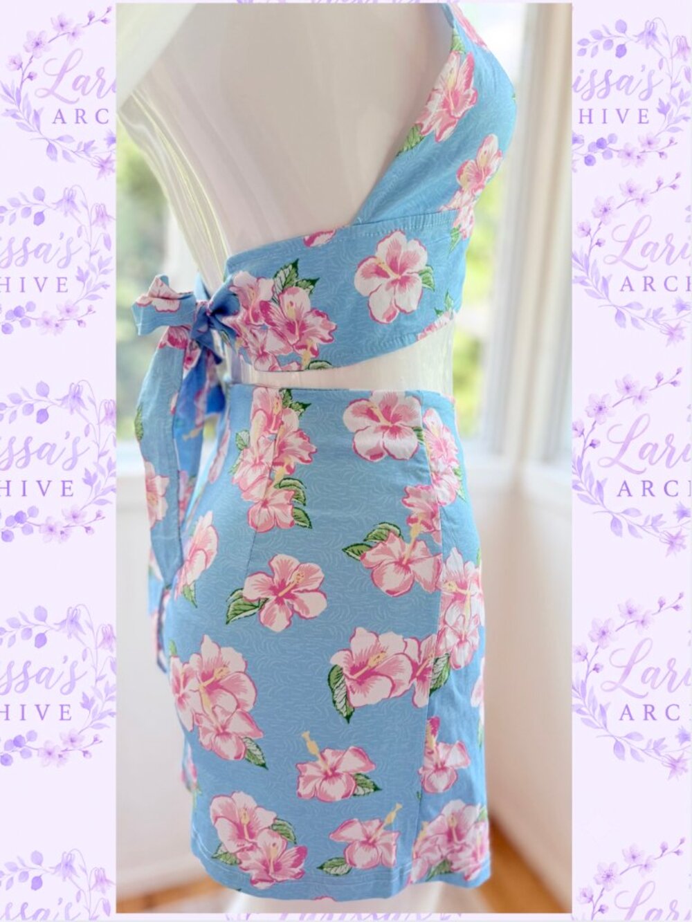 dELiA*s by Dolls Kill | "Long Hot Summer" Hibiscus Two-Piece Set | Size XS - Picture 5 of 16
